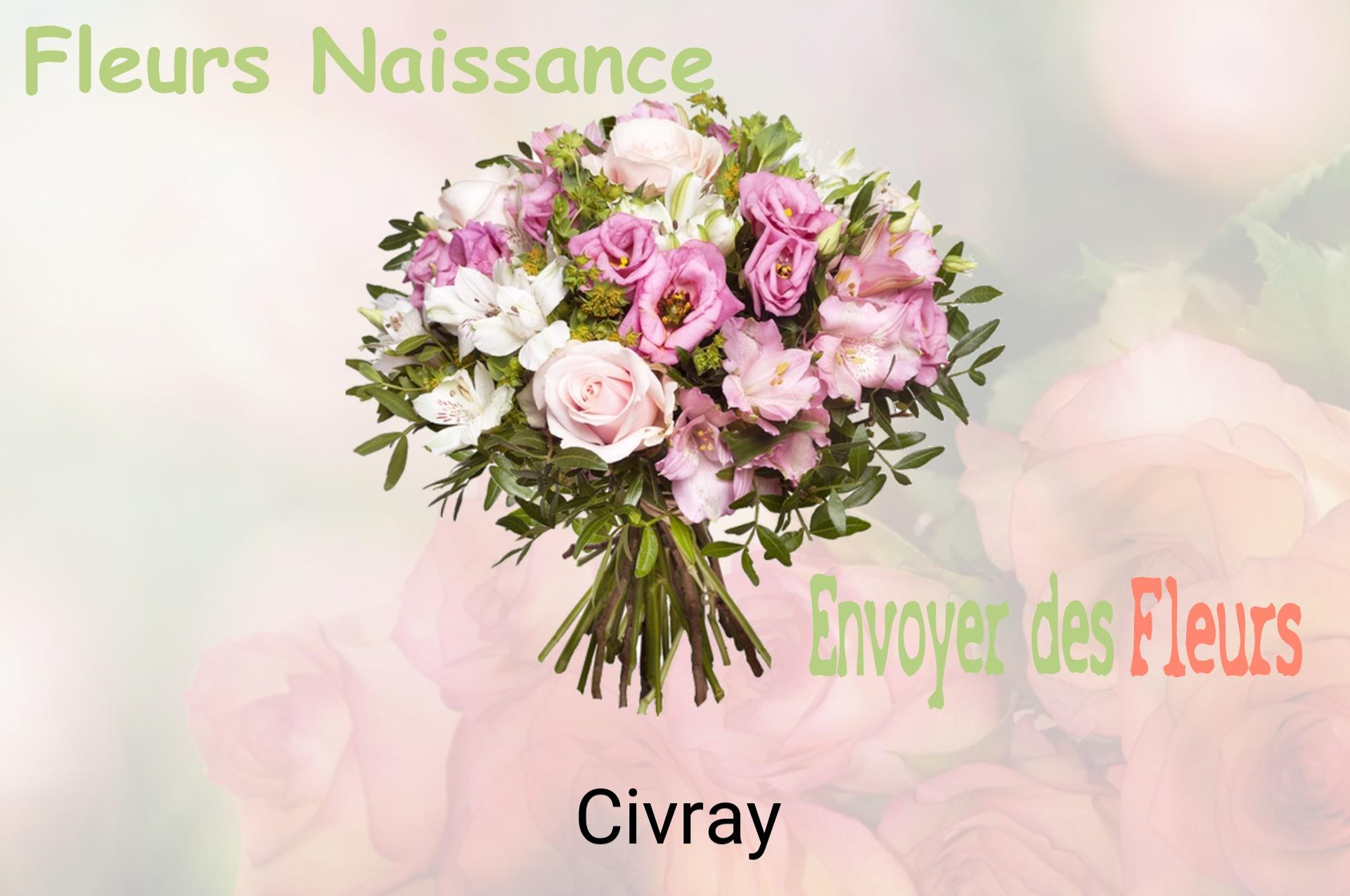 Bouquet de fleurs de naissance livré à Civray