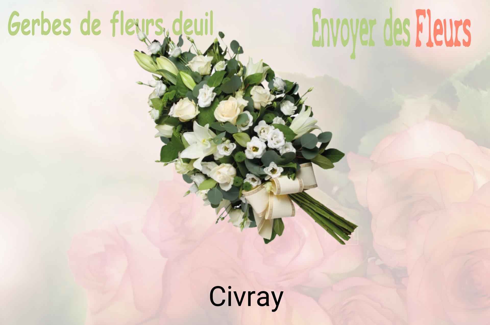 Gerbe de fleurs de deuil livrée à Civray